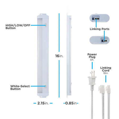 Enbrighten 16in. LED Light Fixture with White Select