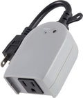 UltraPro Outdoor Plug-In 1-Outlet Light-Sensing Timer, Gray