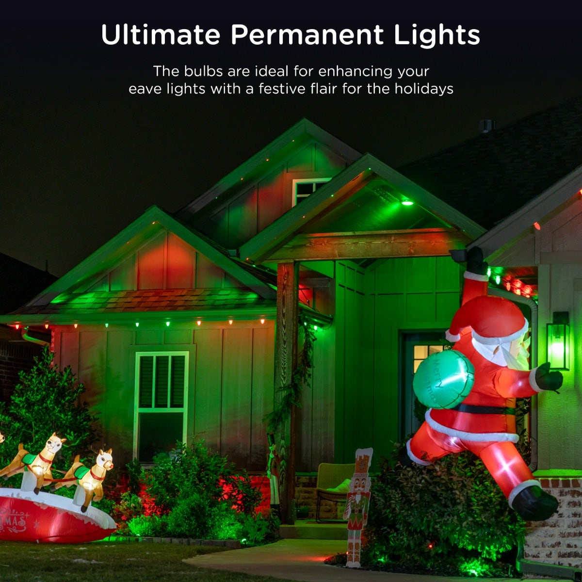 Enbrighten WiFi VIBE Eternity Eave Lights C9 Bulb Covers, 12 Pack