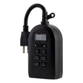 myTouchSmart Indoor/Outdoor Plug-In Simple Digital Timer, Black