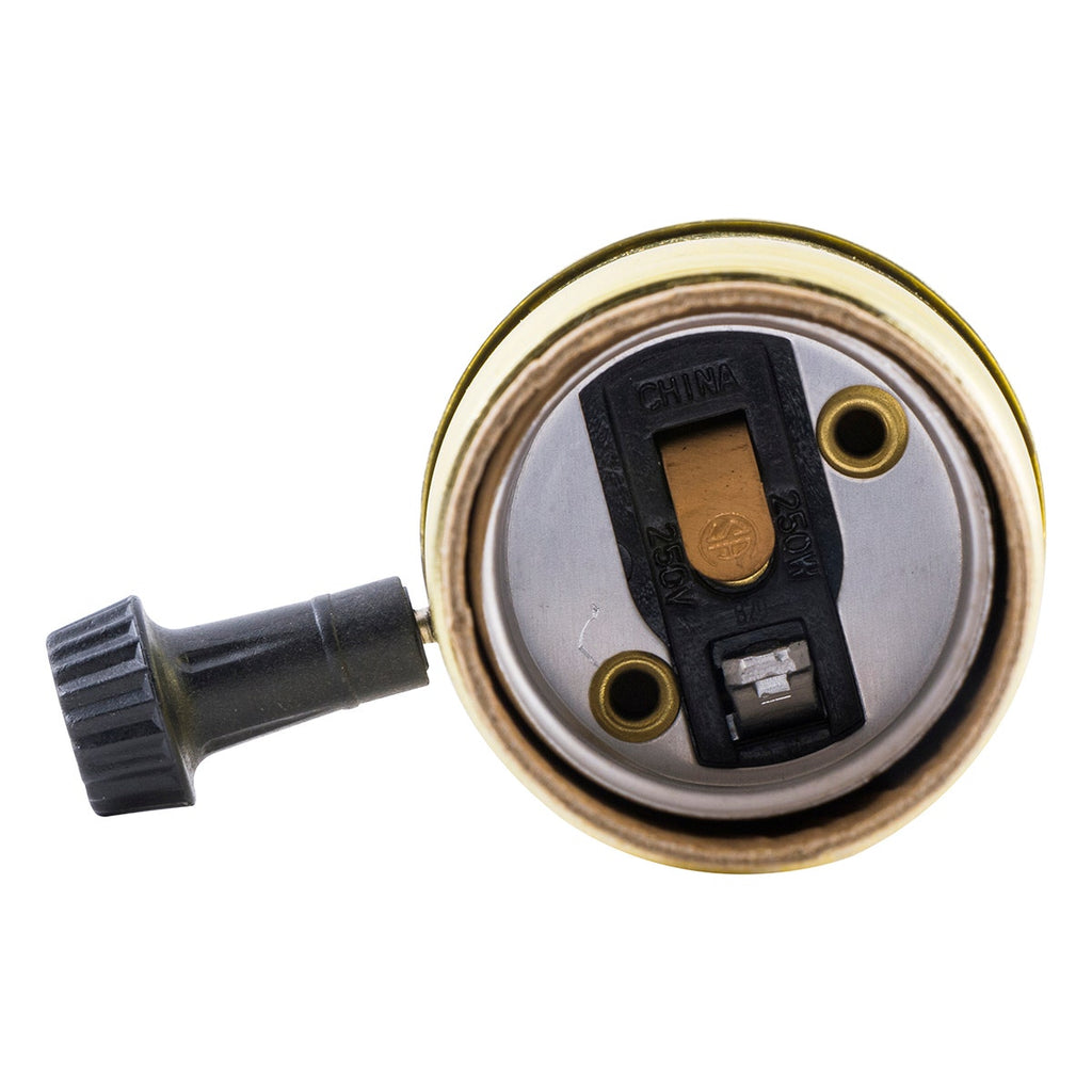 Power Gear 3-Way Lamp Socket, Brass, 2 Pack