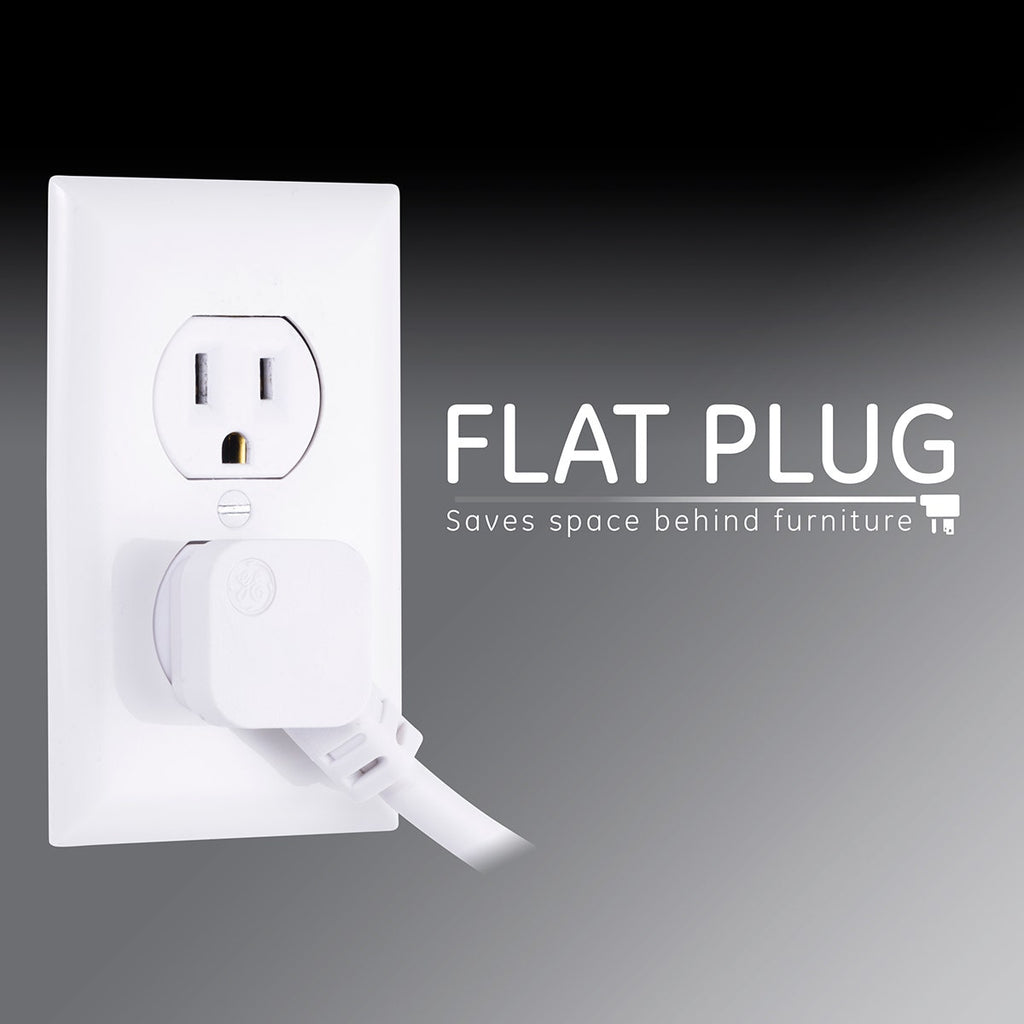 GE 6-Outlet 2ft. Surge Protector, White