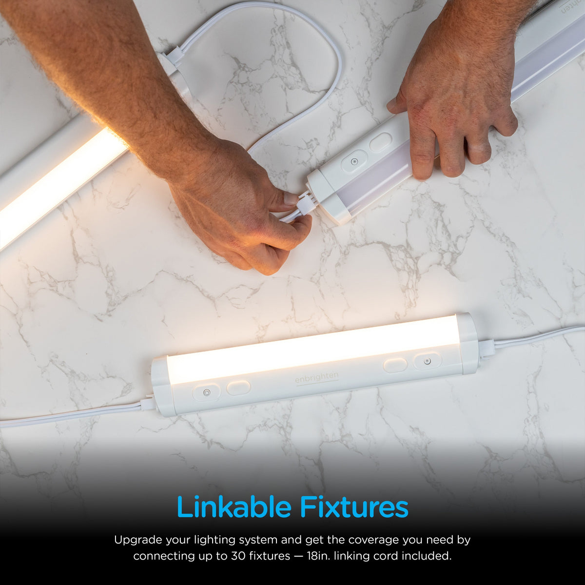 Enbrighten 36in. Plug-In Dimmable LED Light Bar, White