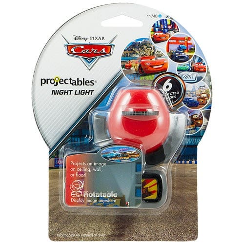 Projectables Disney Pixar Cars Light Sensing 6-Image LED Night Light, Black