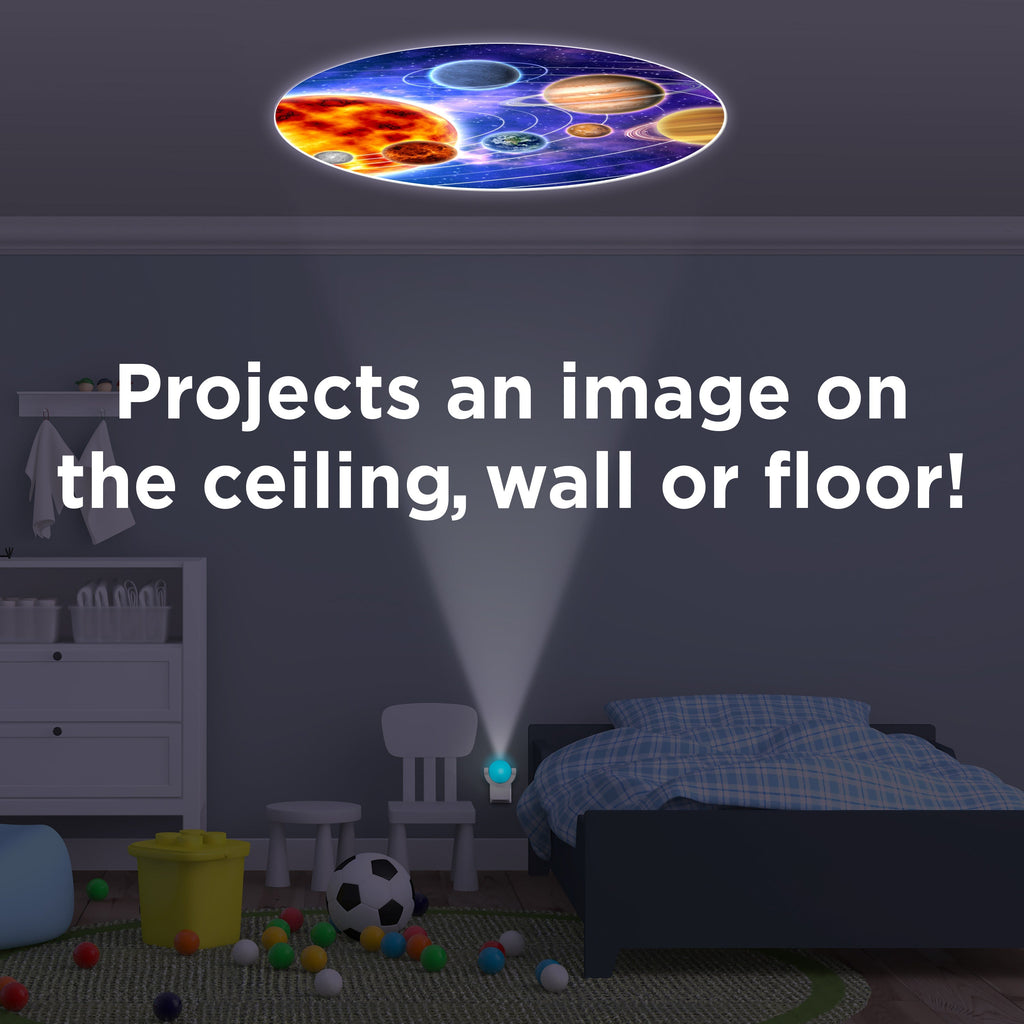 Projectables Solar System Light Sensing LED Night Light, Blue