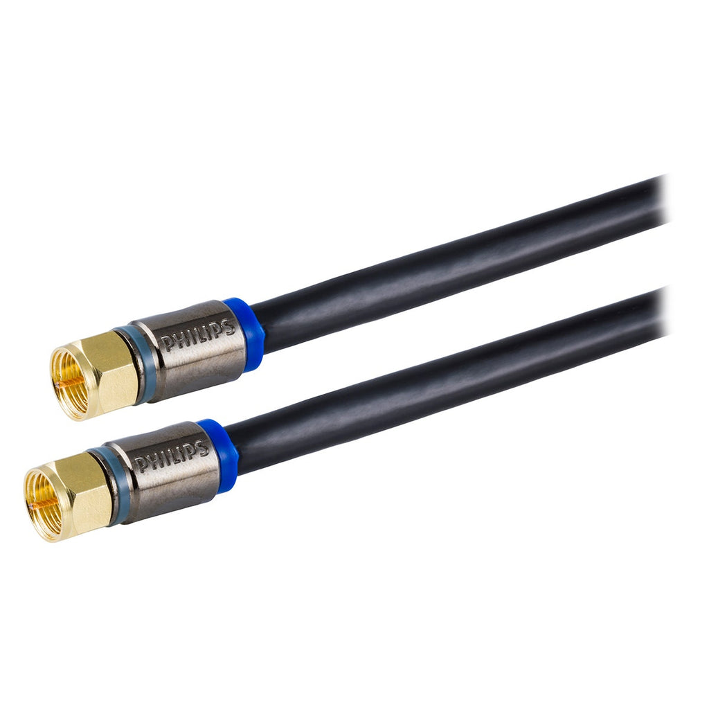 Philips 6ft. Quad Shield Coaxial Cable, Black