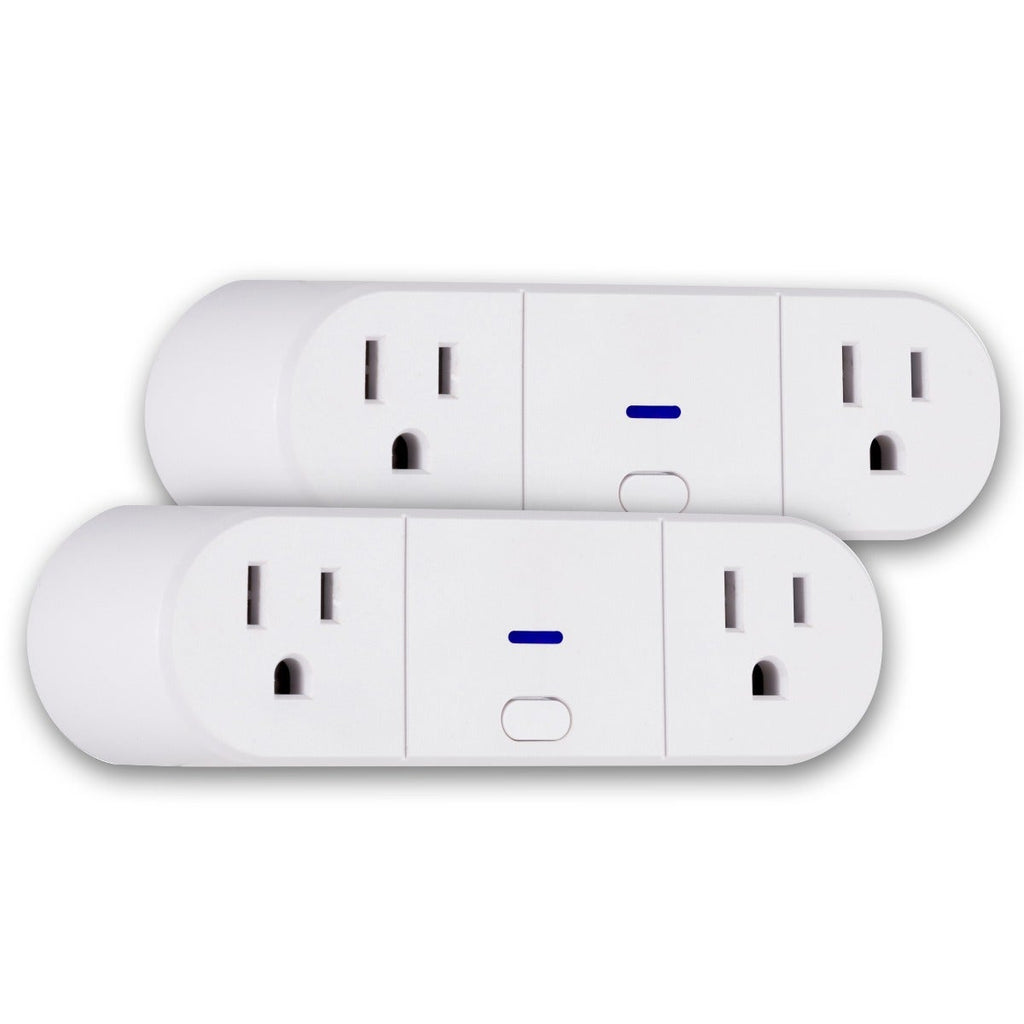 UltraPro Plug-In 2-Outlet WiFi Smart Switch, 2 Pack, White