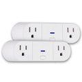 UltraPro Plug-In 2-Outlet WiFi Smart Switch, 2 Pack, White