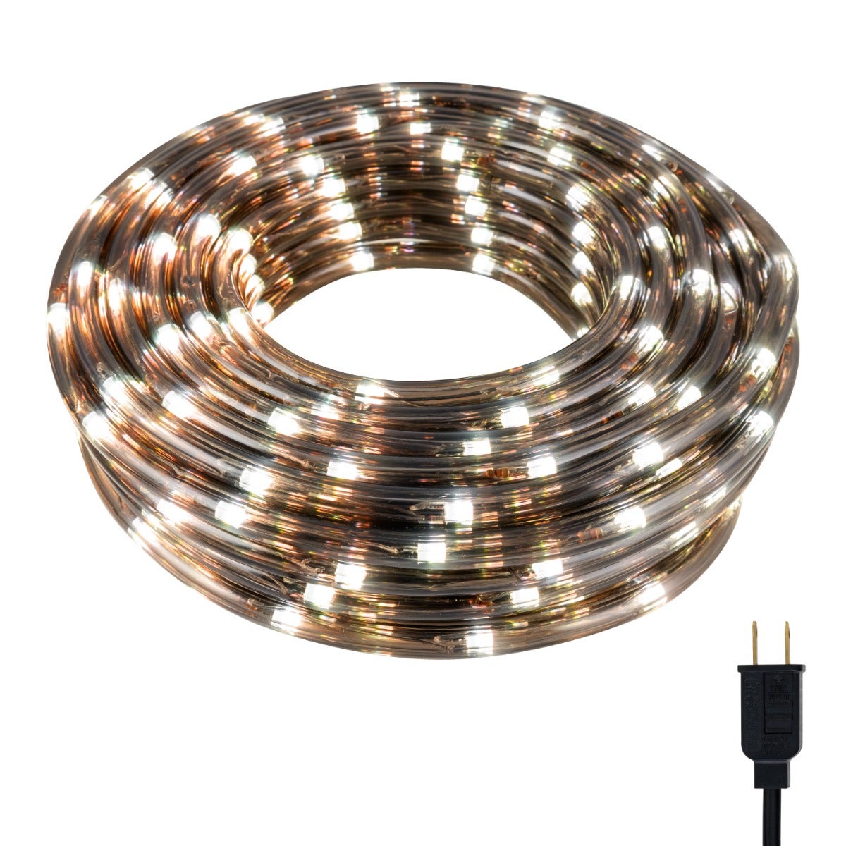 UltraPro Escape Indoor/Outdoor LED Rope Light, 50ft., Warm White, Black