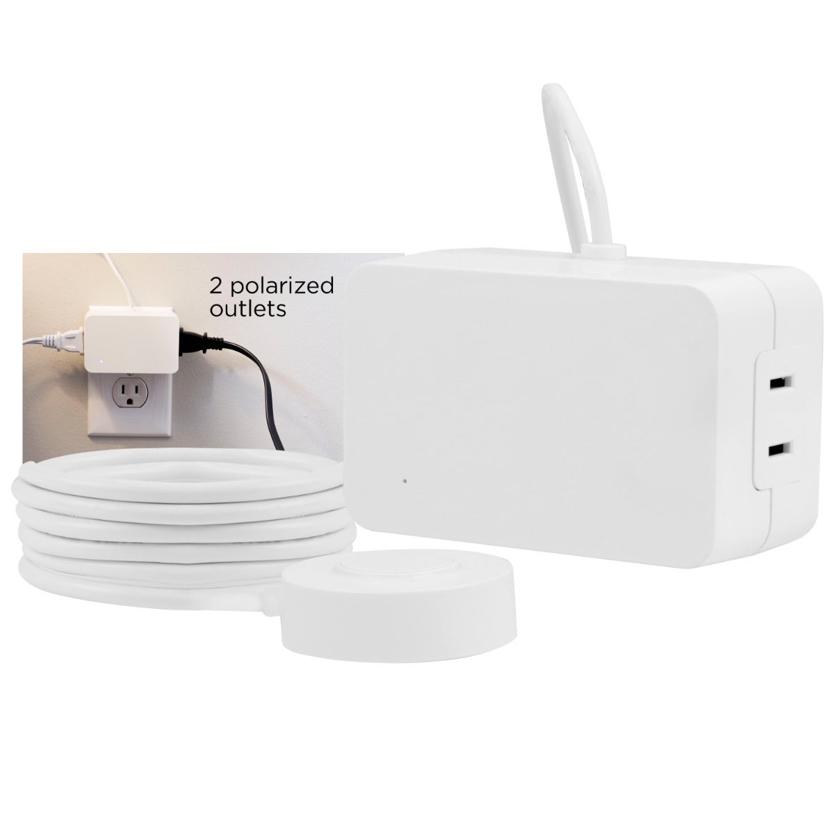 UltraPro 2-Outlet Indoor On/Off Dimmable Lighting Control with Tether, White