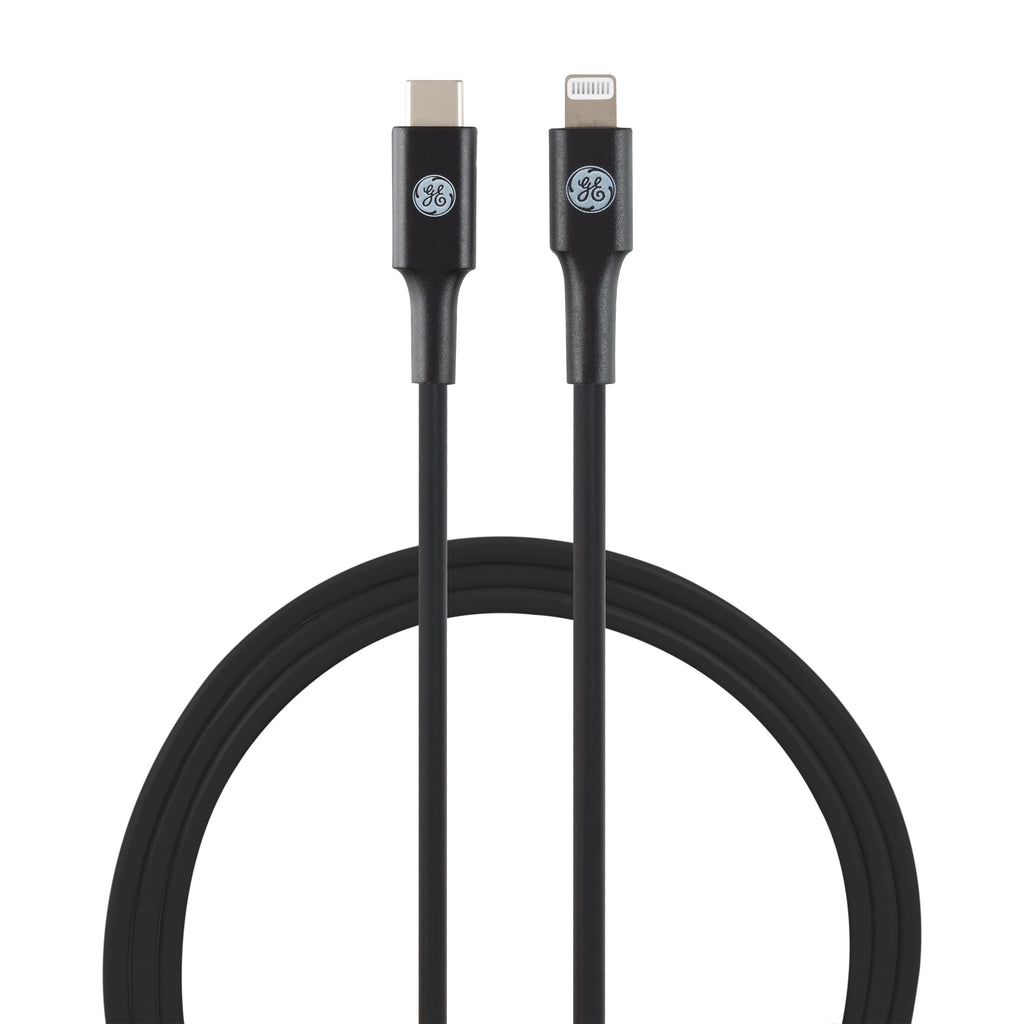 GE 6ft. USB-C to Lightning Charging Cable, Black
