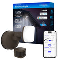 Enbrighten VIBE Outdoor Single-Head Motion-Sensing WiFi LED Security Light, Bronze