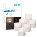 Lights by Night Mini Light Sensing LED Night Light, 6 Pack, White