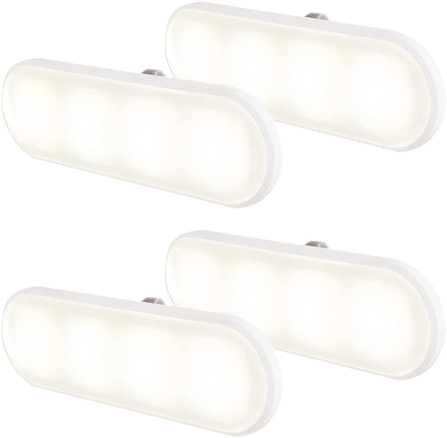 GE UltraBright Plug-In Automatic LED Light Bar, 4 Pack, White