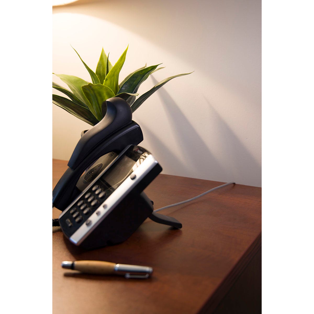 Power Gear 8 in. Phone Line Cord, Gray