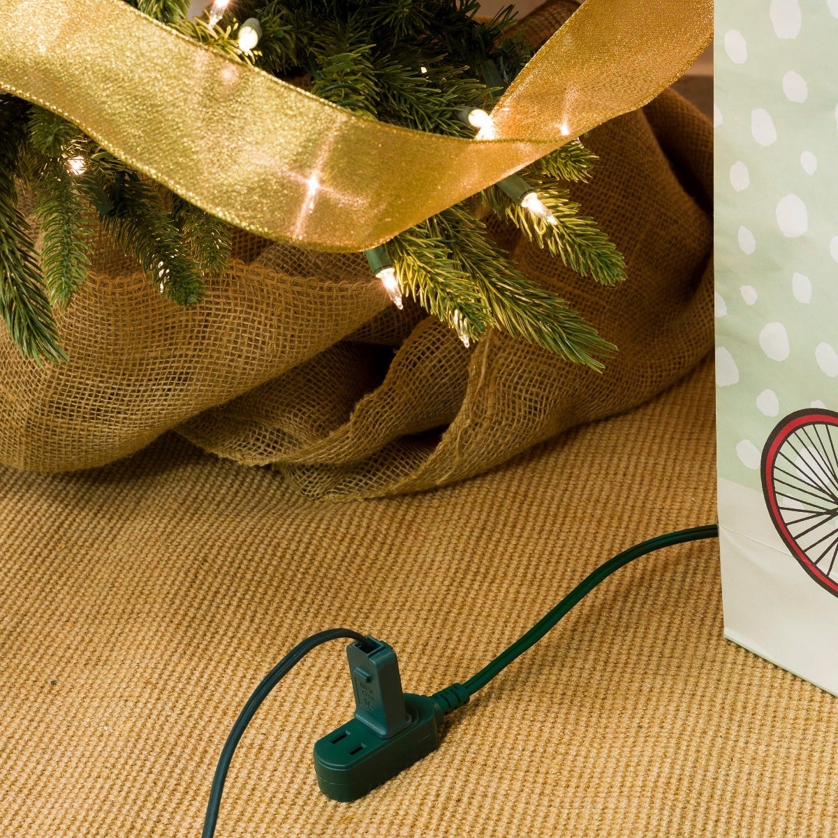 Philips 3-Outlet 15ft. Extension Cord with Flat Plug, Green