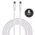 GE 6ft. RG6 Coaxial Cable with F-Type Connectors, White
