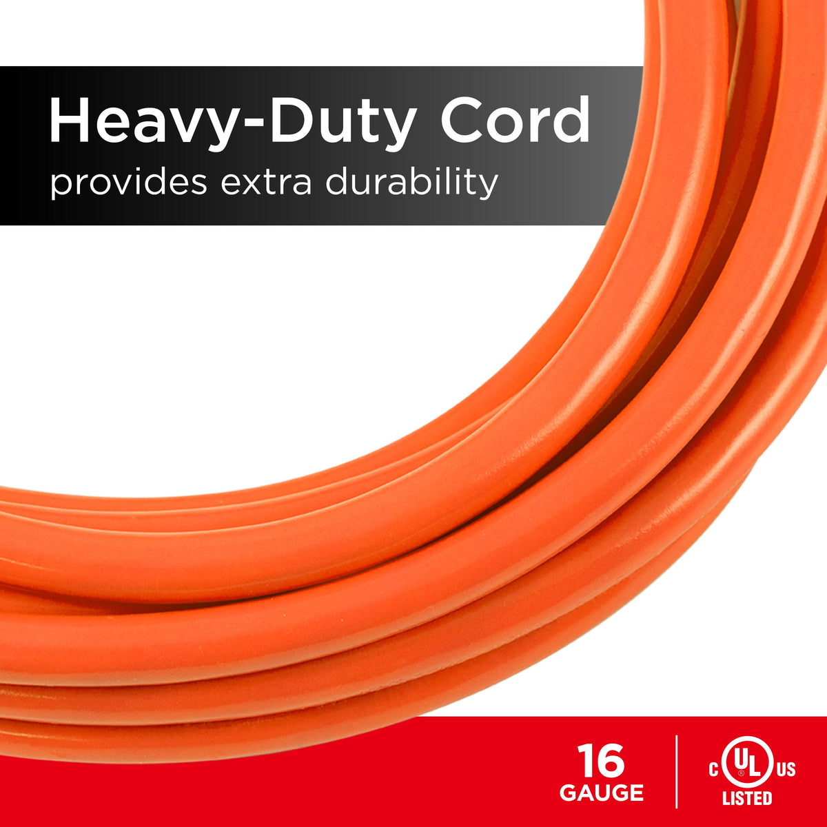 GE UltraPro 9ft. Outdoor Extension Cord, Orange