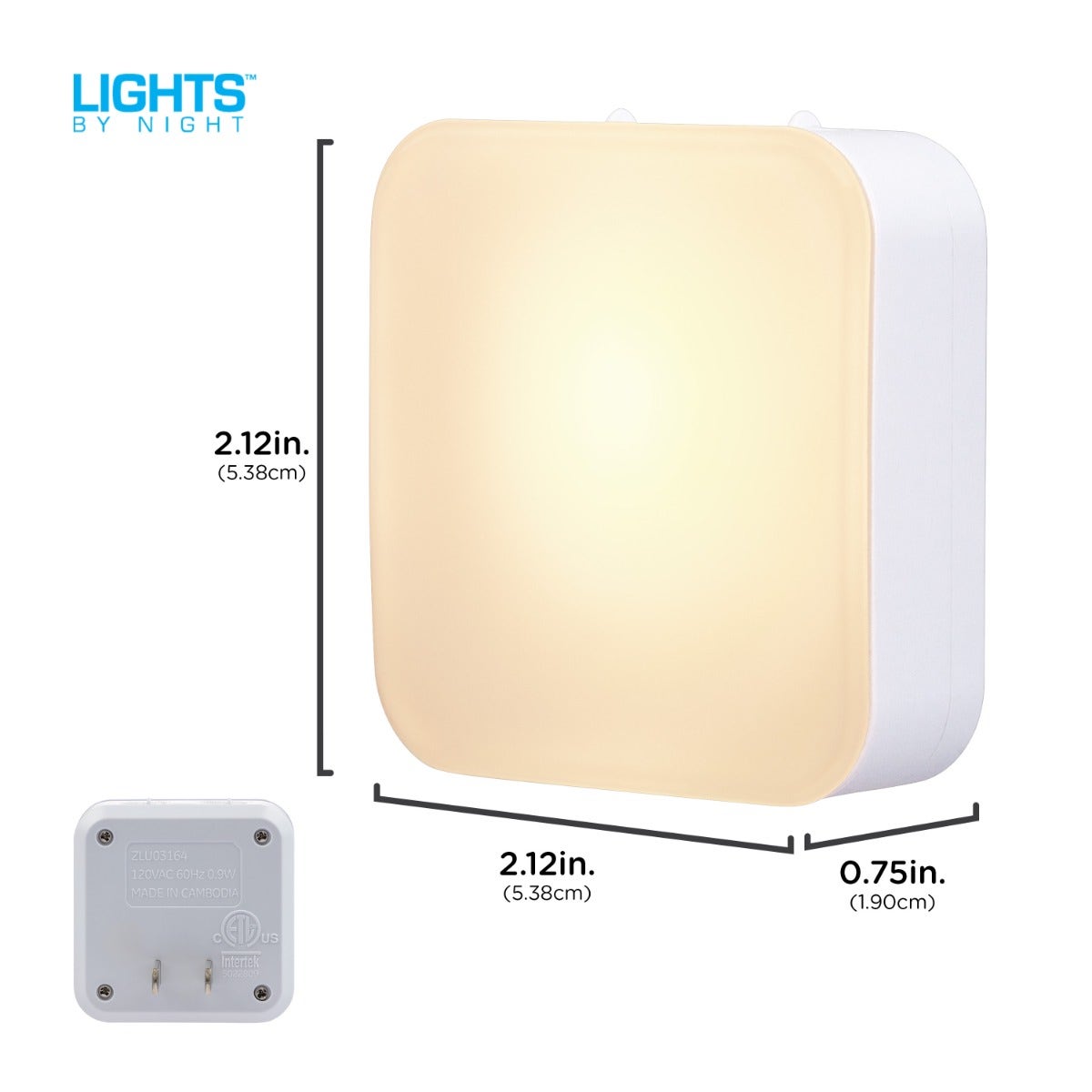 Lights by Night Tunable White Light Sensing Dimmable LED Night Light, 4 Pack