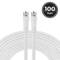 UltraPro 100ft. RG6 Coax Cable With F-Type Connectors, White