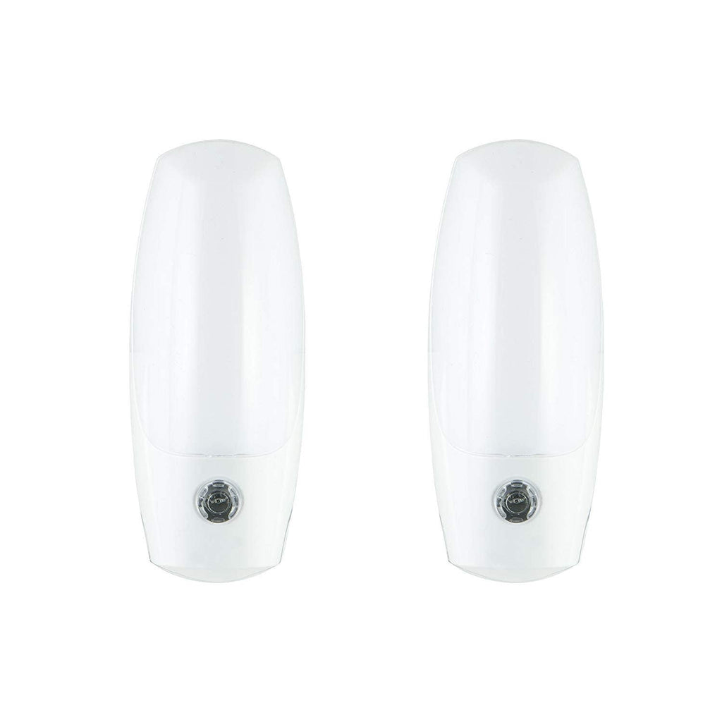 Energizer Plug-In Light Sensing LED Night Light, 2 Pack, White