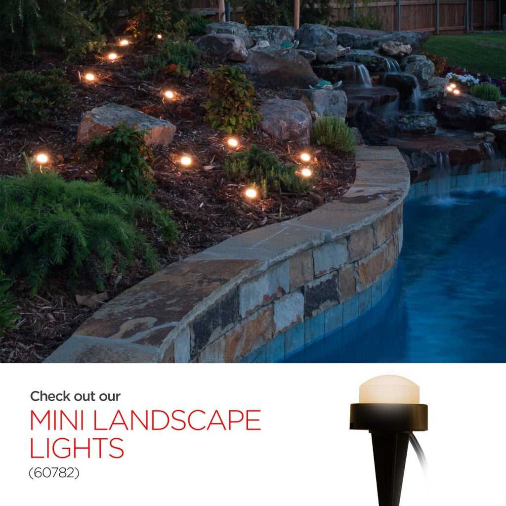 UltraPro Warm White LED Landscape Lights, 6 Pucks, 50 ft. Black Cord