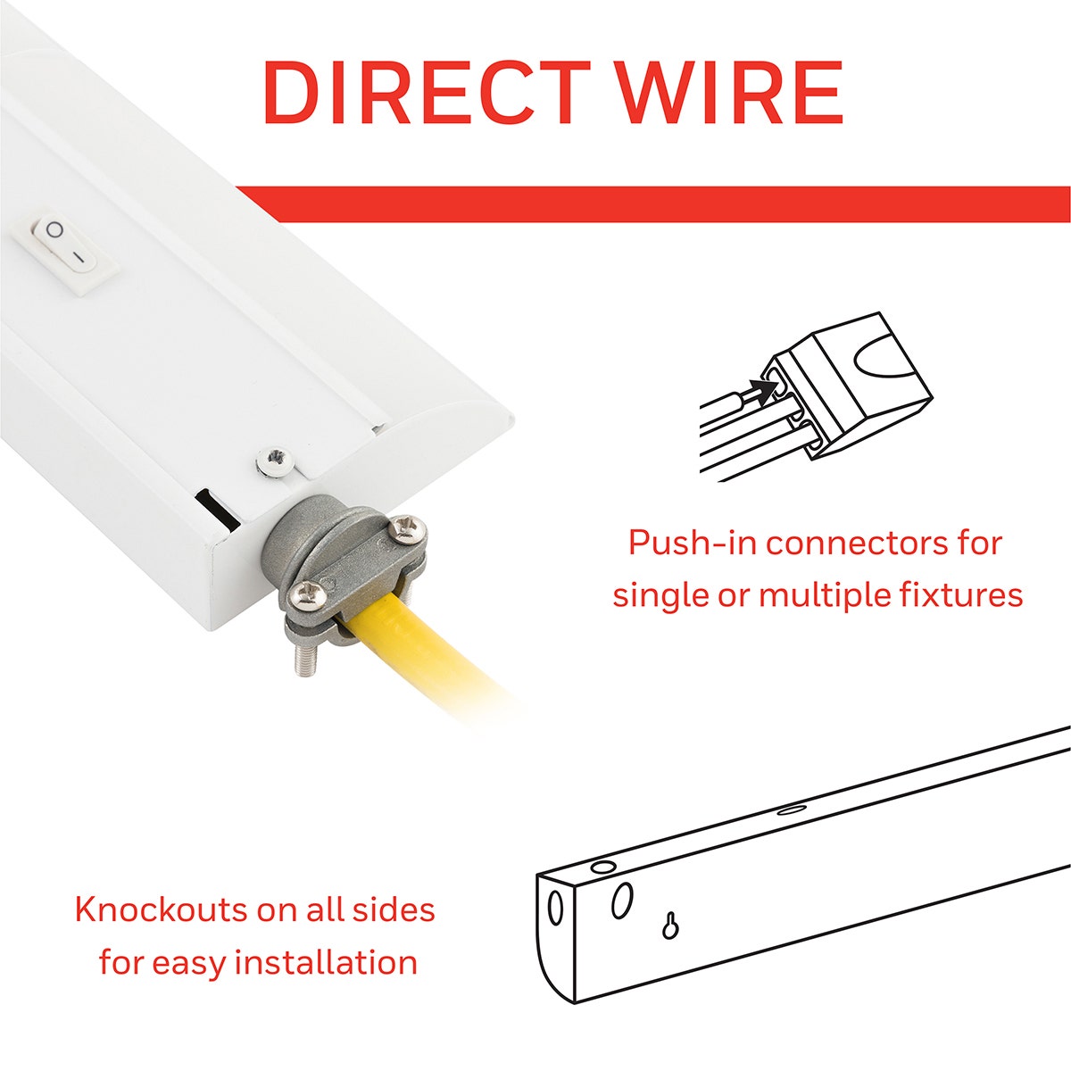 UltraPro 24in. On/Off Direct Wire LED Light Fixture