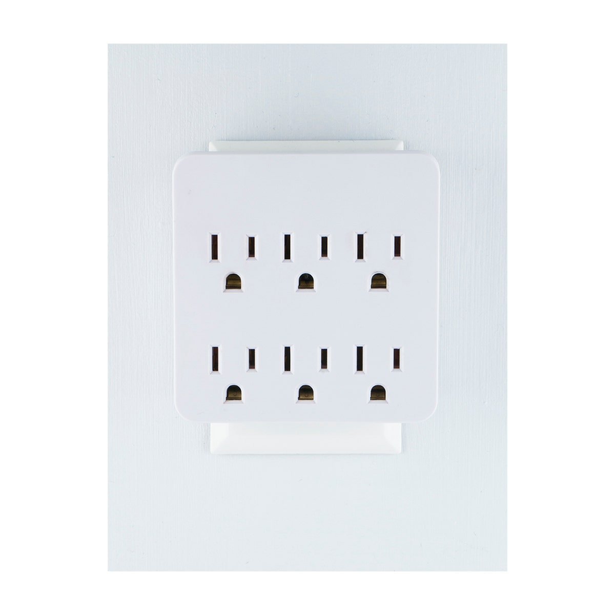GE 6-Outlet Wall Tap with Surge Protection, White