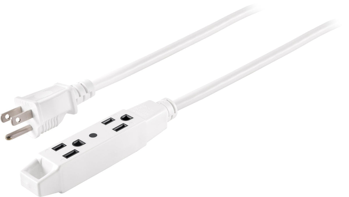 UltraPro 3-Outlet 25ft. Extension Cord, White