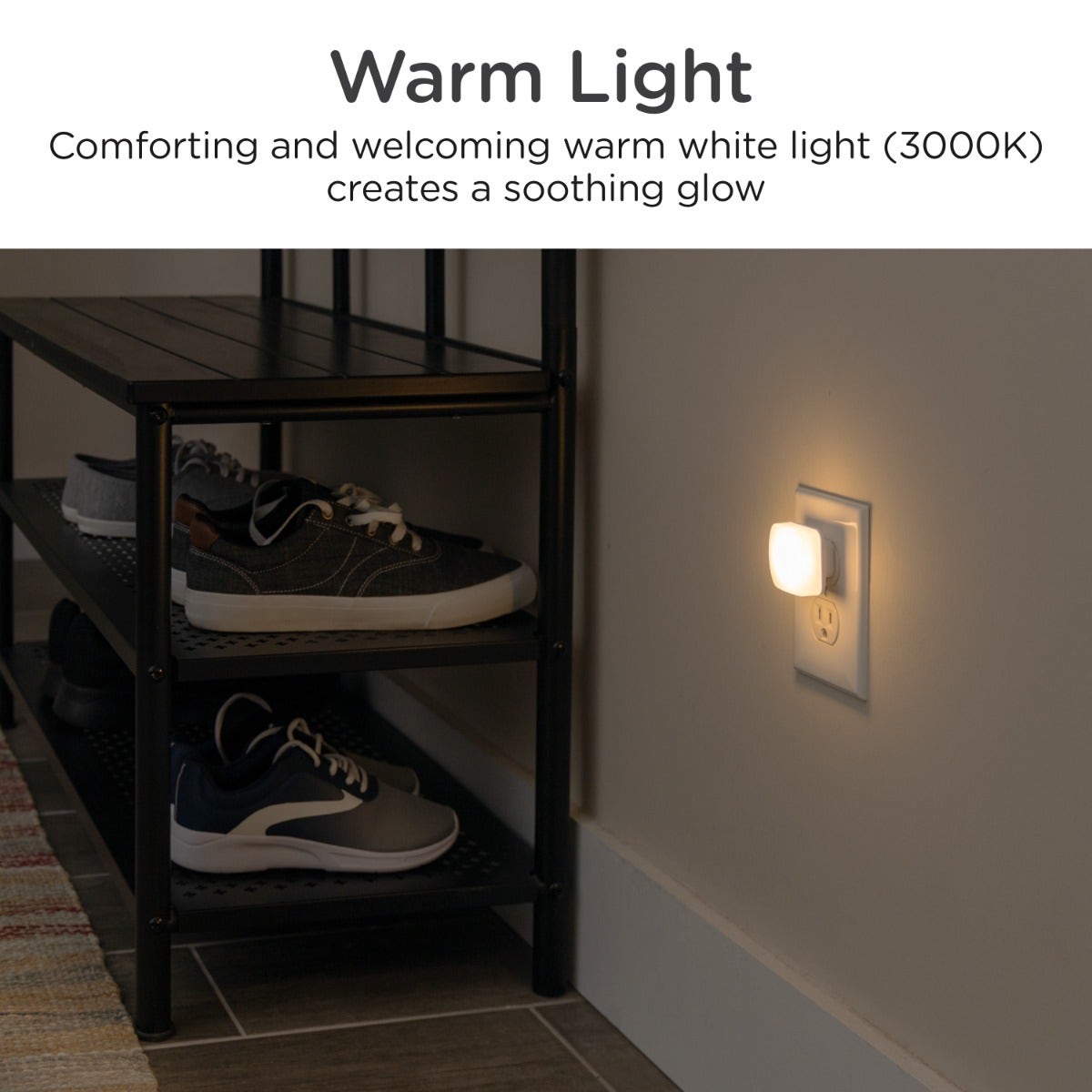 Lights by Night Square GLO Dot LED Night Light, White