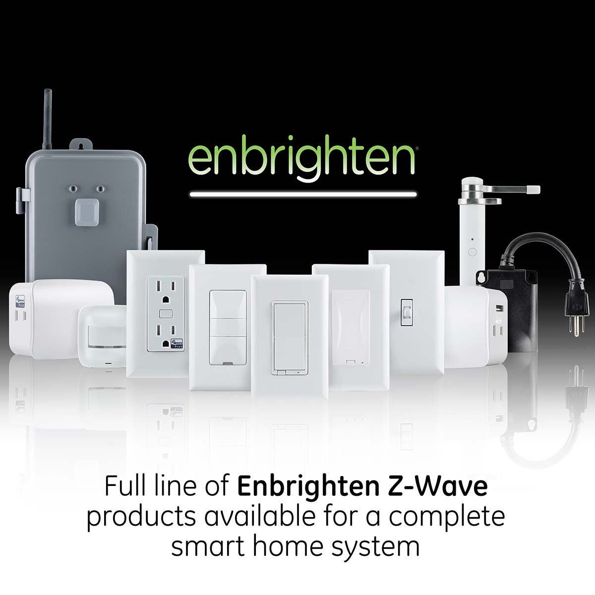 Enbrighten Z-Wave In-Wall Smart Toggle Switch with QuickFit™ and SimpleWire™, Light Almond