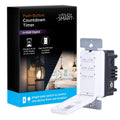 myTouchSmart Indoor In-Wall Push Button Countdown Digital Timer, White/Almond