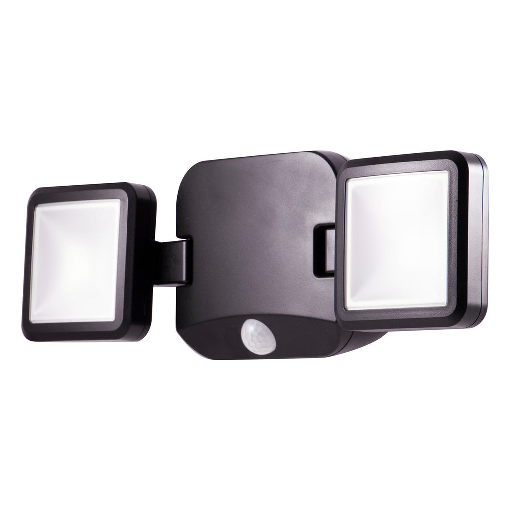 Energizer Outdoor Motion-Sensing LED Dual-Head Security Light, Black