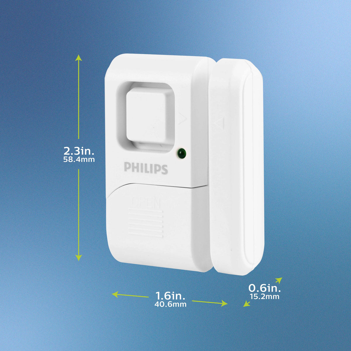 Philips Battery Operated Door Alarm, 4 Pack, White