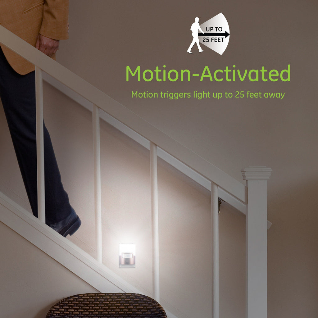 GE Enbrighten UltraBrite Motion Activated LED Night Light, White
