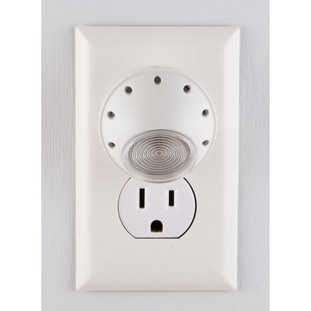 GE Light Sensing Rotating LED Night Light, White