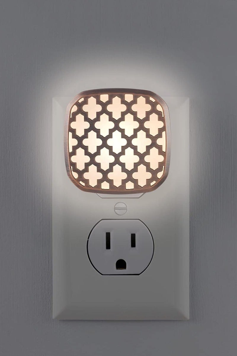 Lights by Night Light Sensing LED Night Light, 2 Pack, Bronze