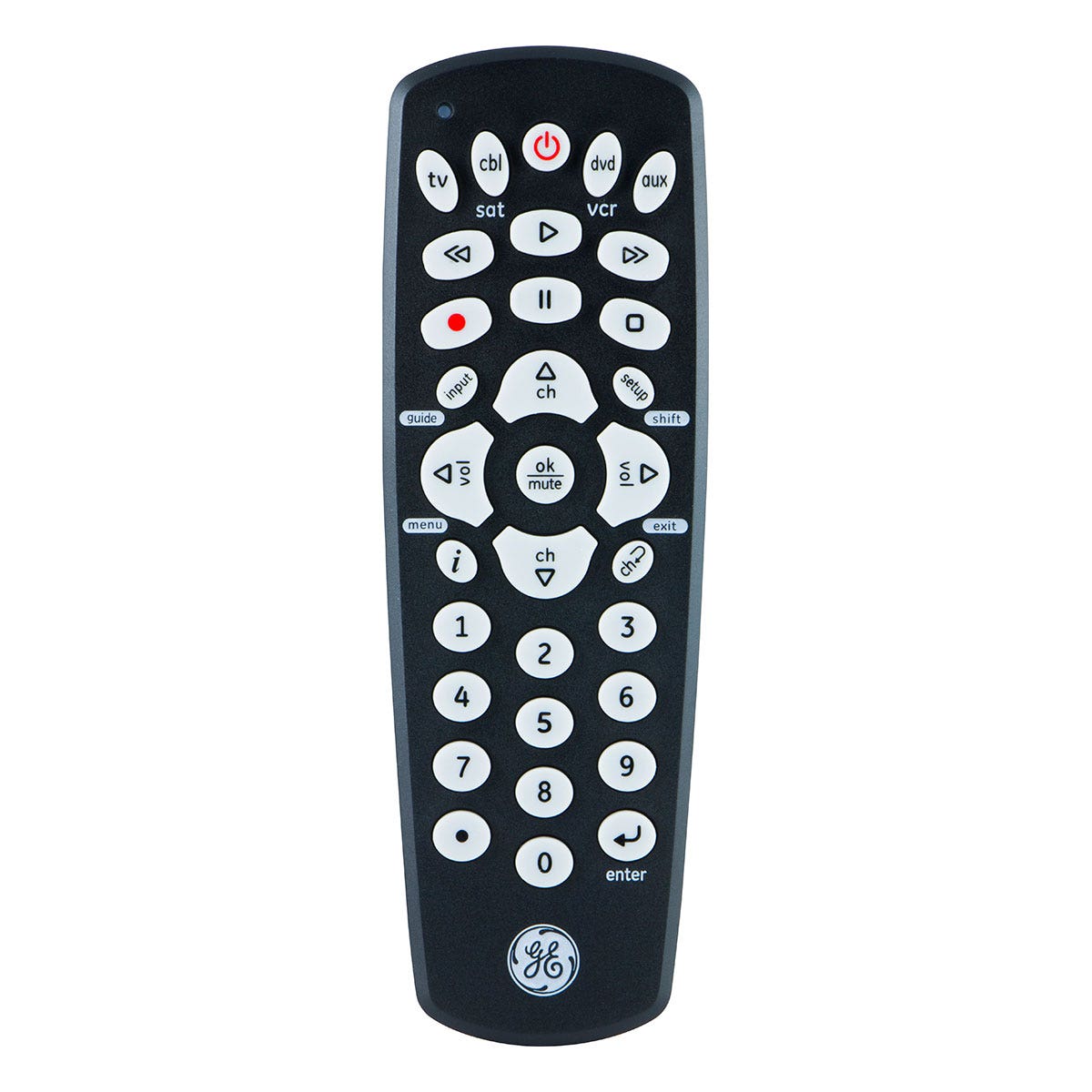 GE 4-Device Universal Remote, Black