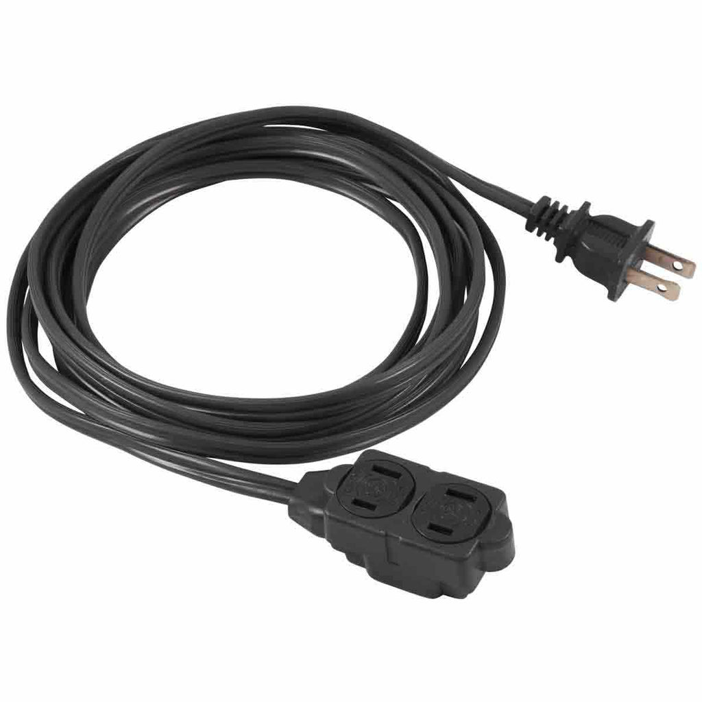 GE 3-Outlet 15ft. Extension Cord with Twist-to-Close Outlets, Black