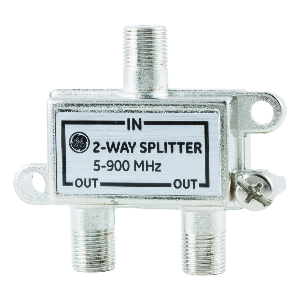 GE 2-Way Signal Splitter, Silver