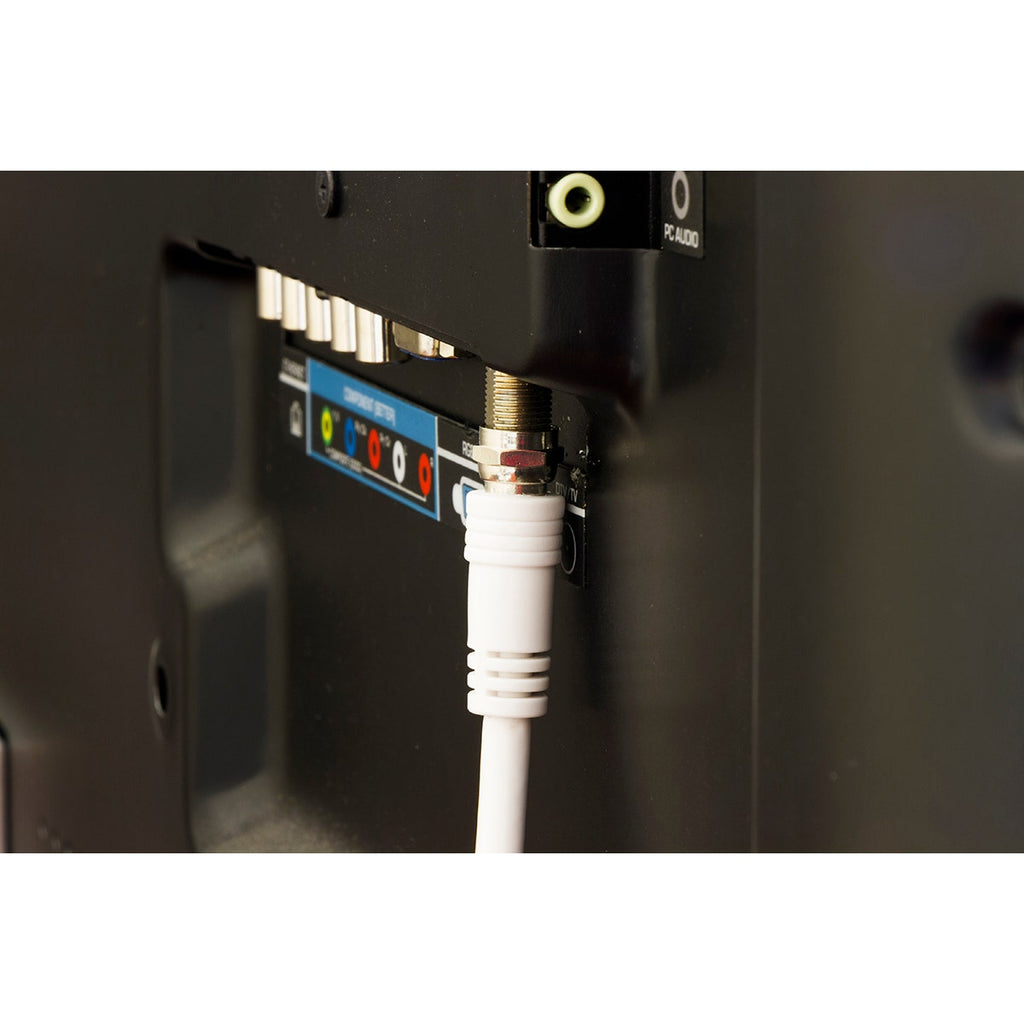 GE 6ft. RG6 Coaxial Cable with F-Type Connectors, White