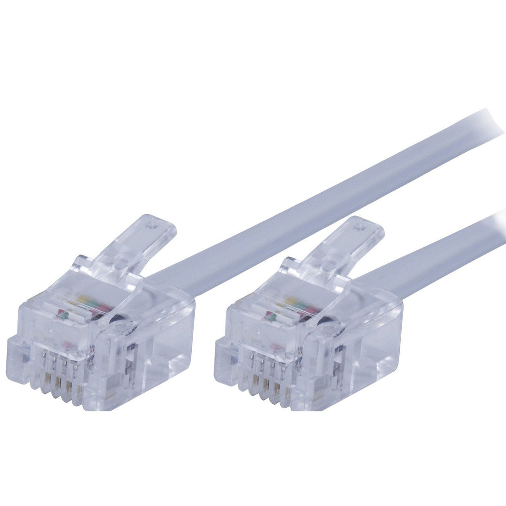 Power Gear 100ft. Phone Line Cord, White