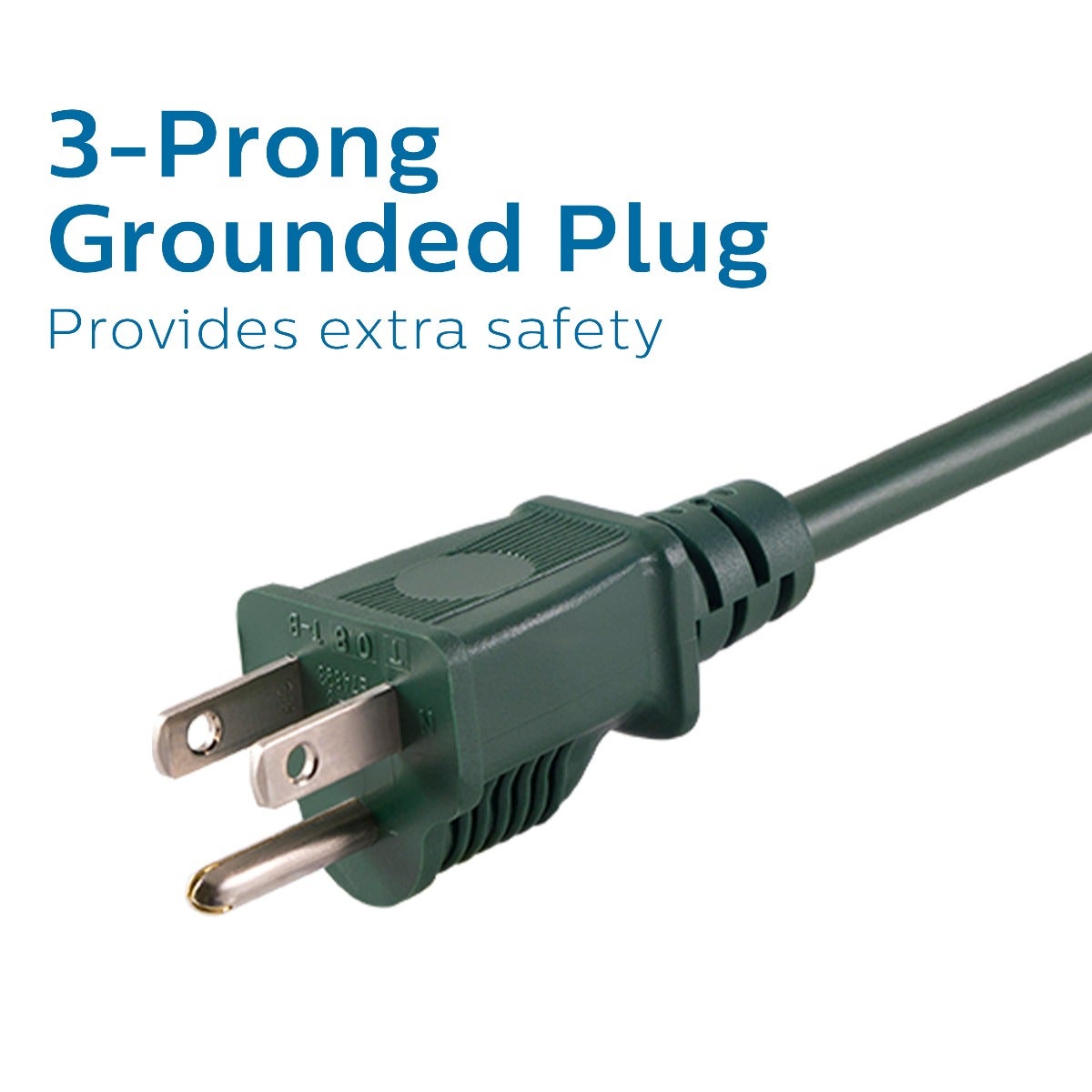 Philips 3-Outlet 25ft. Outdoor Extension Cord with Power Block, Green