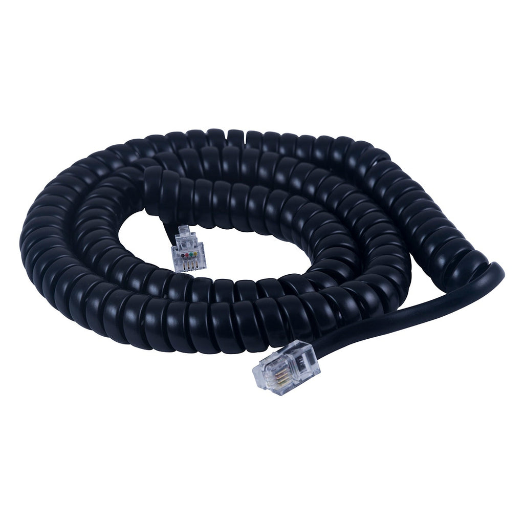 Power Gear 12 ft. Coiled Handset Cord, Black