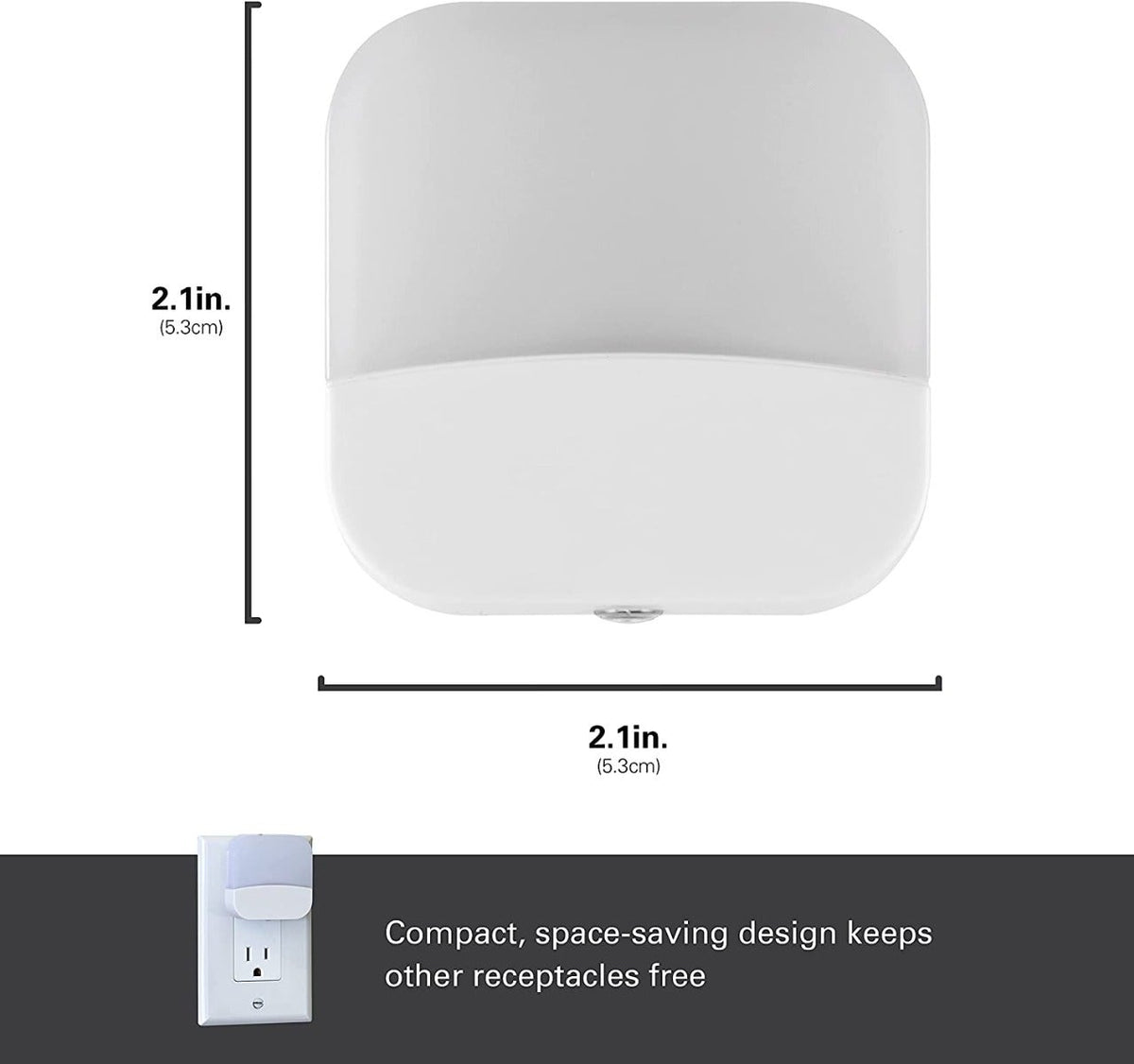 Lights by Night Mini Light Sensing LED Night Light, 6 Pack, White
