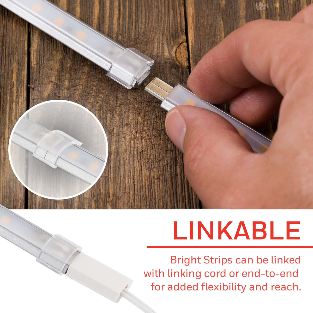 UltraPro 10in. Linkable LED Bright Strips, 6 Pack