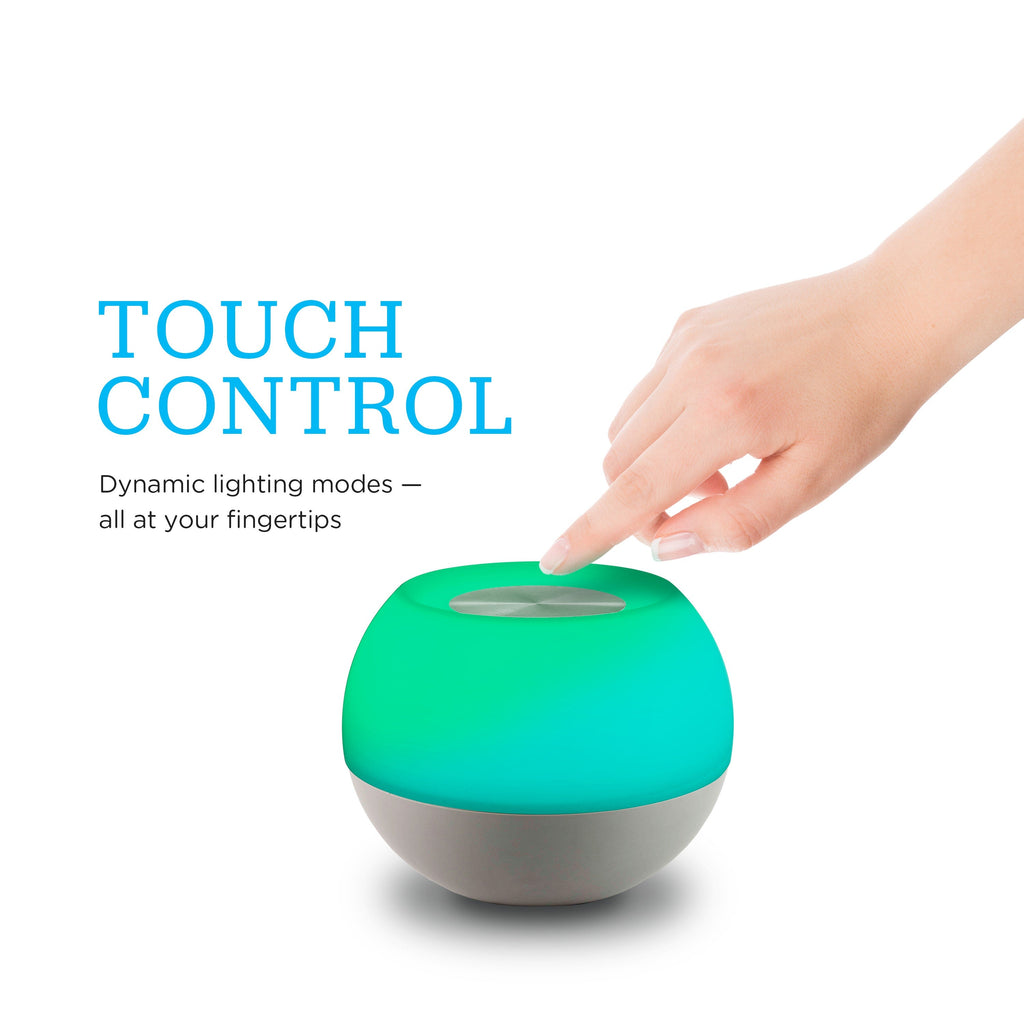 Enbrighten USB-Powered Color-Changing Tabletop LED Mini Bowl Night Light, Gray