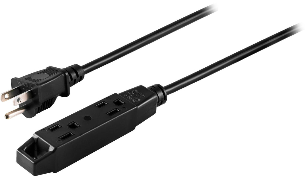 UltraPro 3-Outlet 9ft. Heavy Duty Indoor/Outdoor Extension Cord, Black