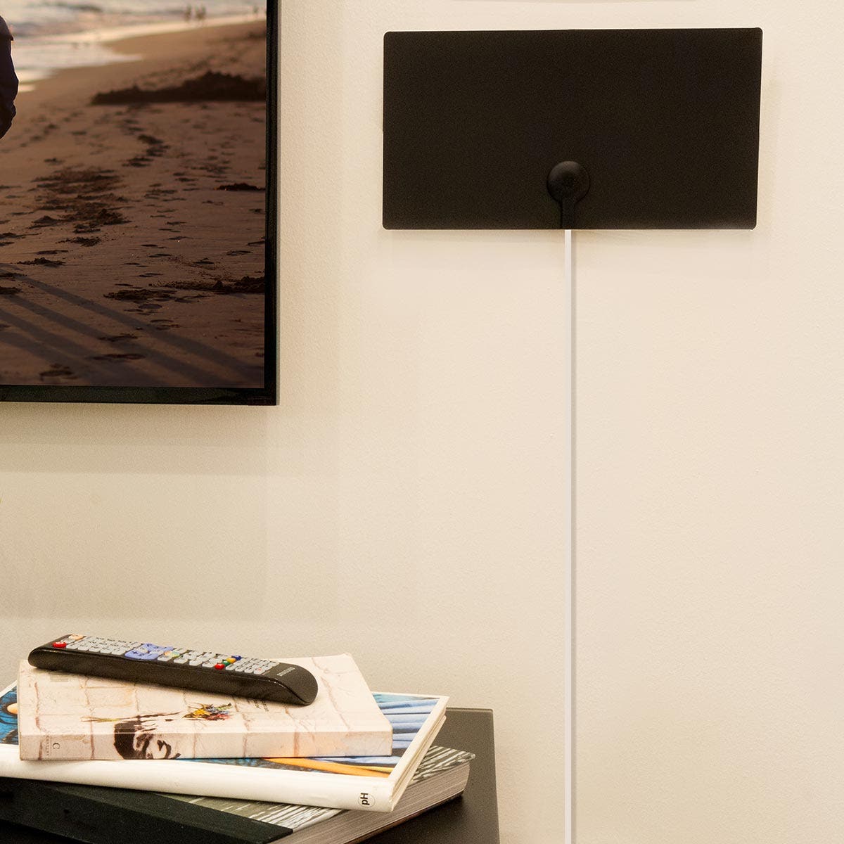 GE Ultra Edge HD Antenna, Black/White