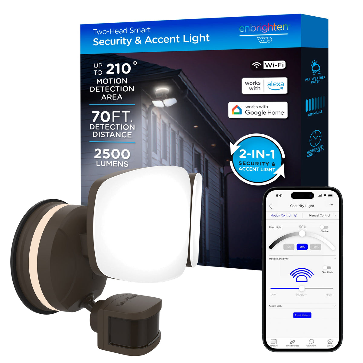 Wifi: Security Light 2-Head